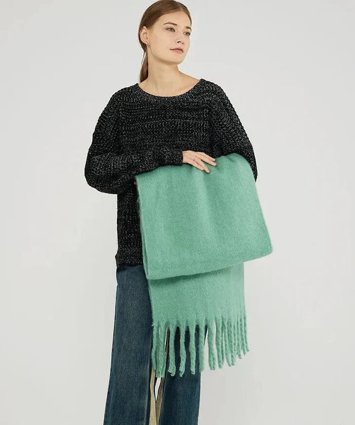 Irene | Women's Oversized Fringe Scarf - Image 16
