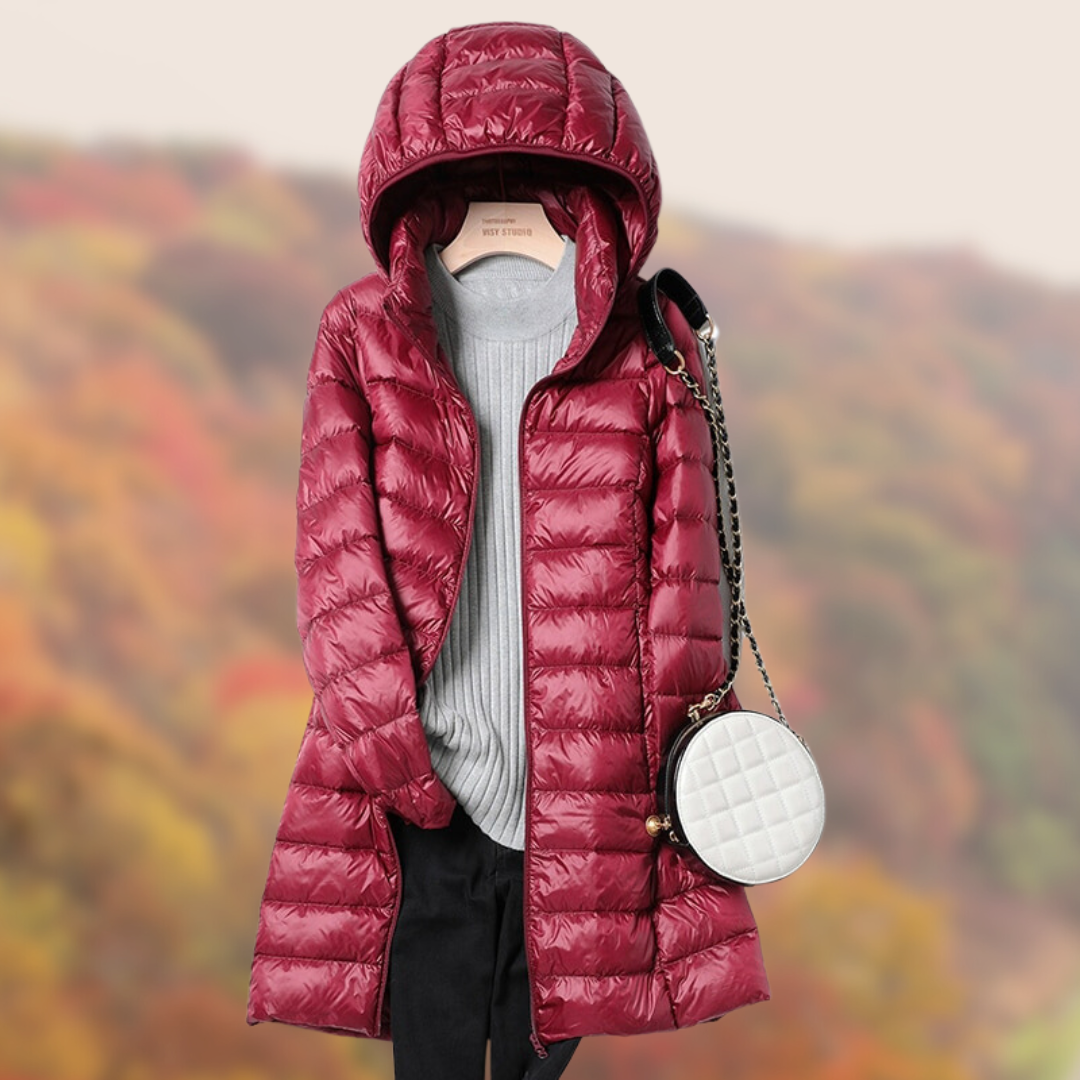 Keira | Women's Hooded Long Puffer Coat - Image 6