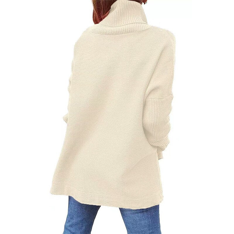 Lucia | Women's Oversized Turtleneck Sweater - Image 2