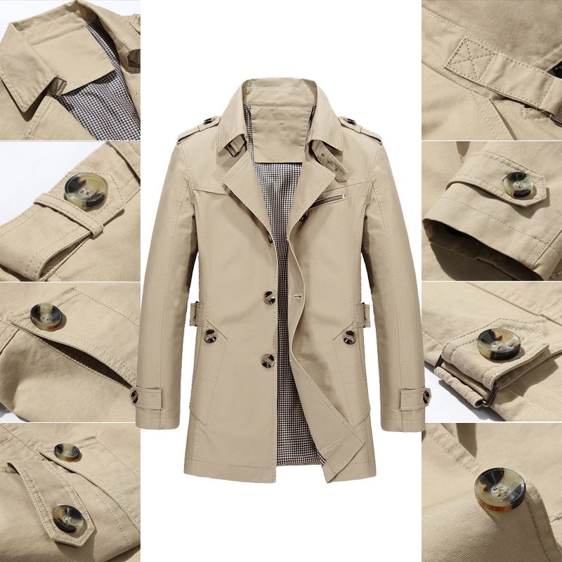 Colin | Men's Double Breasted Trench Coat - Image 6