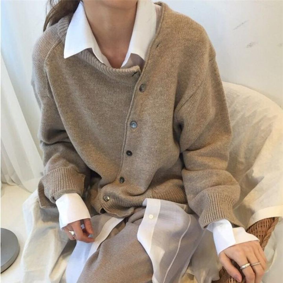 Deborah | Women's Oversized Button-Front Cardigan - Image 2