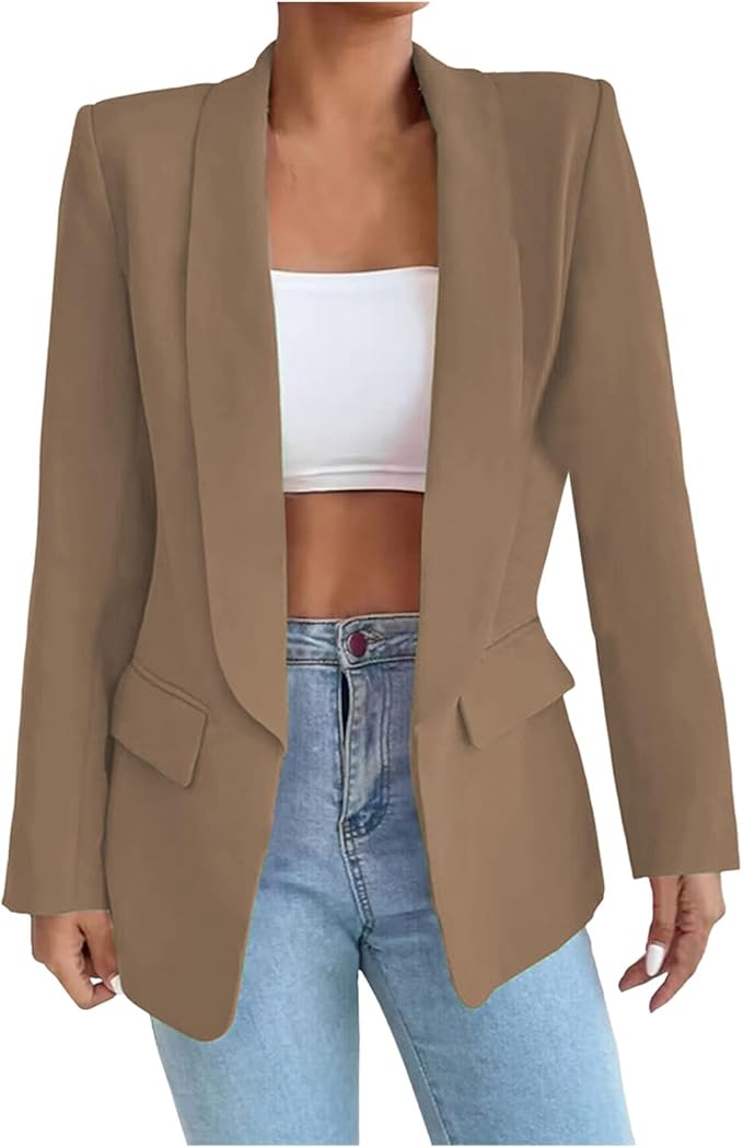 Bernice | Women's Open Front Long Sleeve Blazer - Image 7