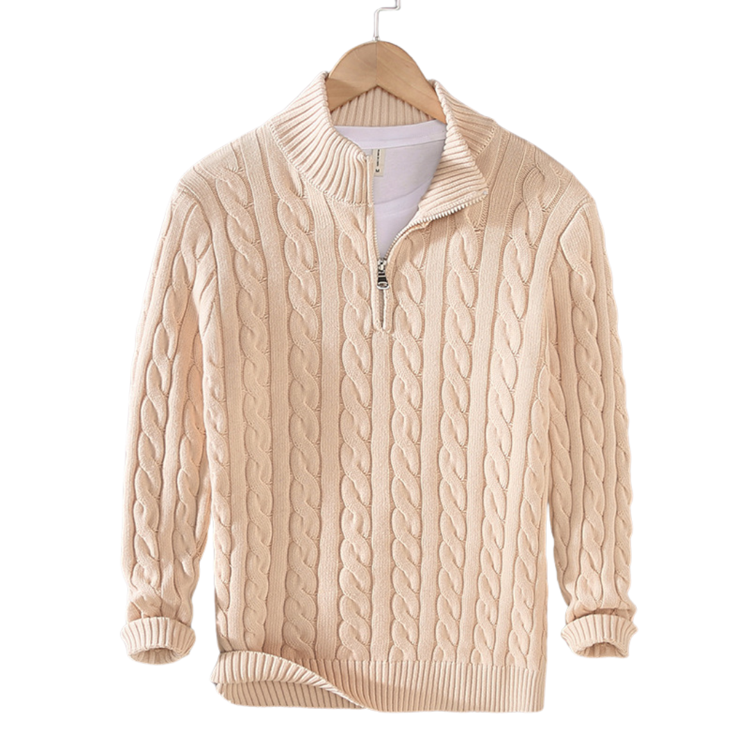 Parker | Men's Quarter-Zip Cable Knit Sweater - Image 5