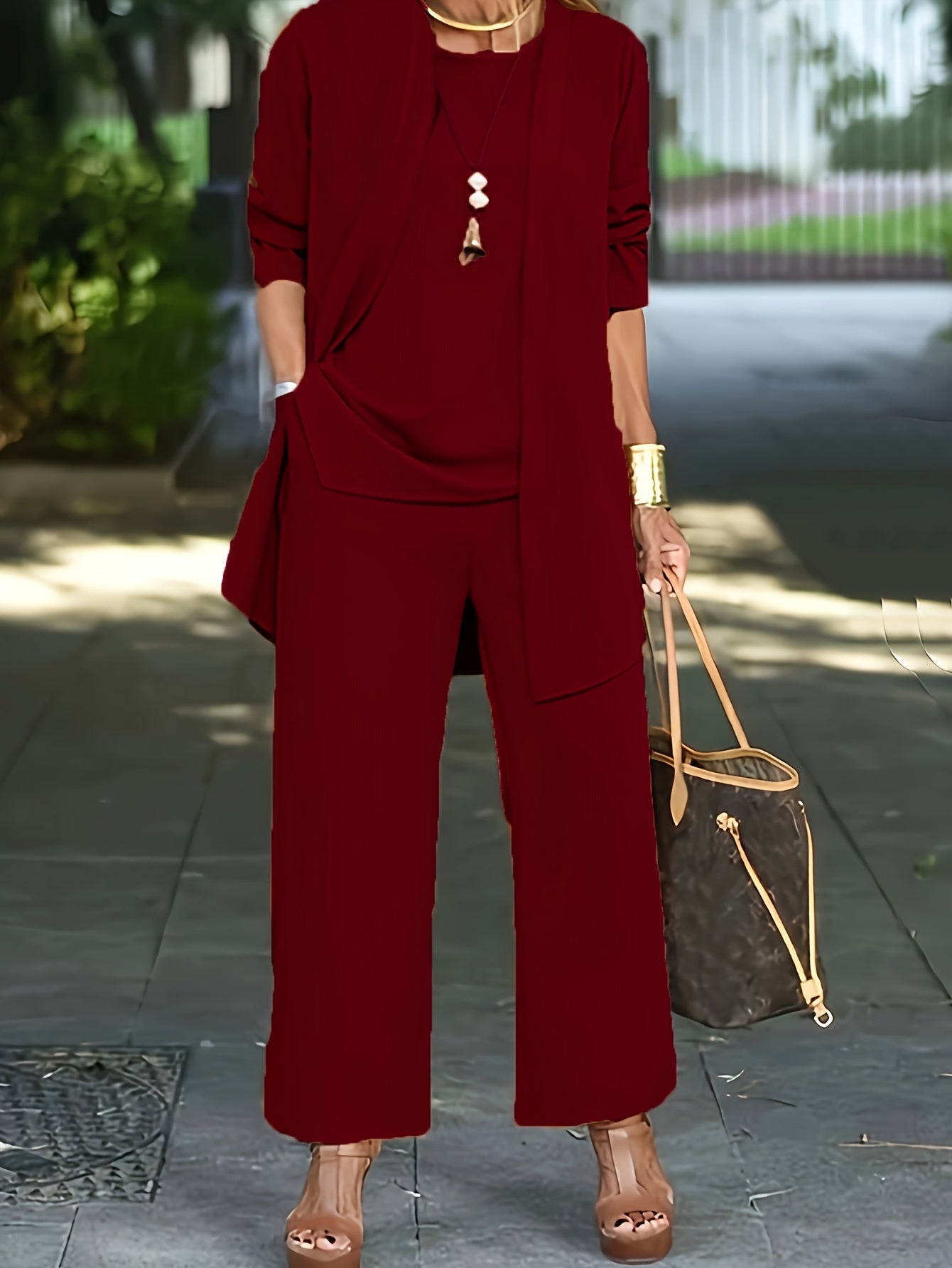 Linda | Women's Relaxed Fit Two-Piece Pants Set - Image 3