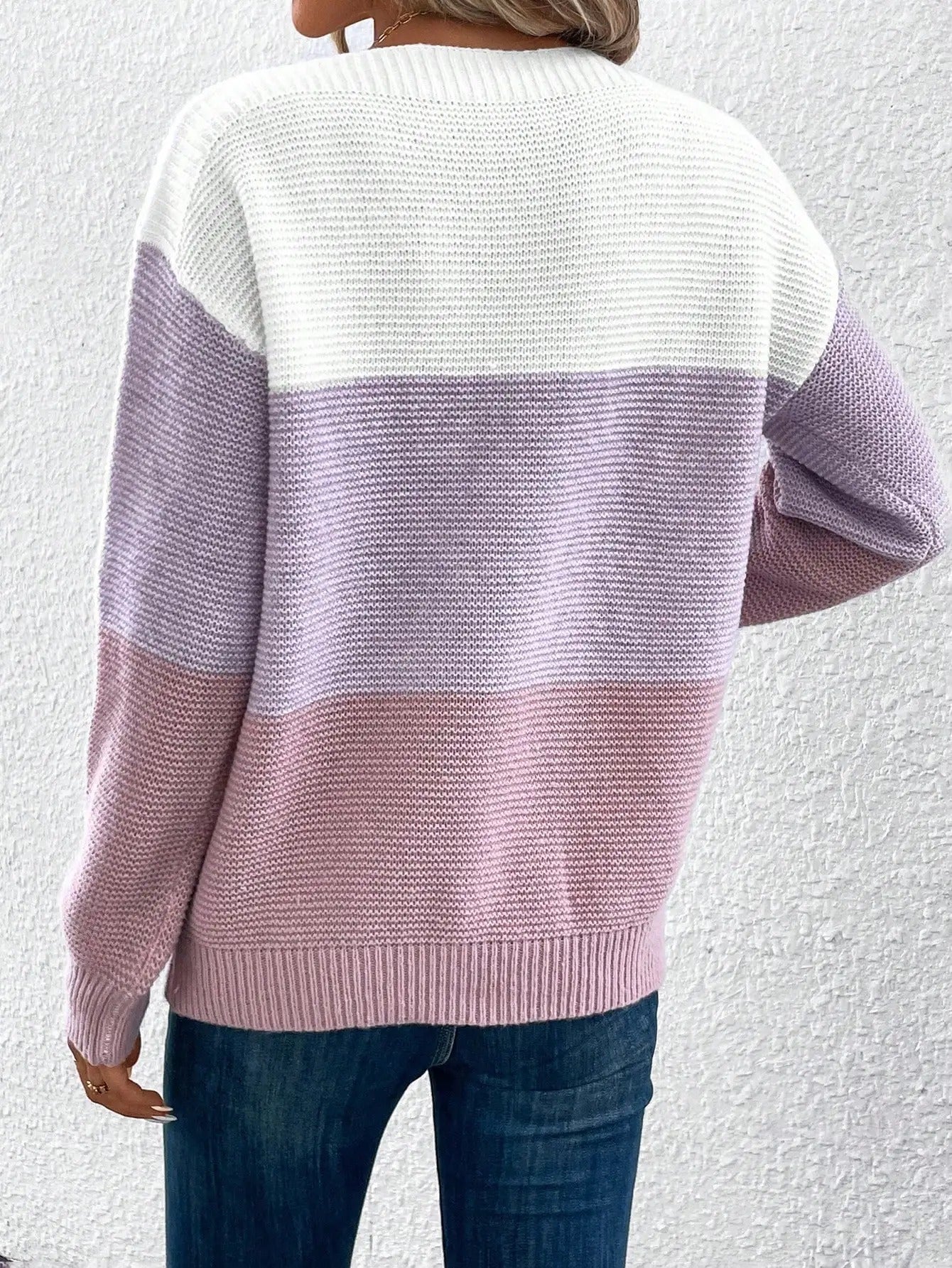 Georgia | Women's Color Block Pullover Sweater - Image 5