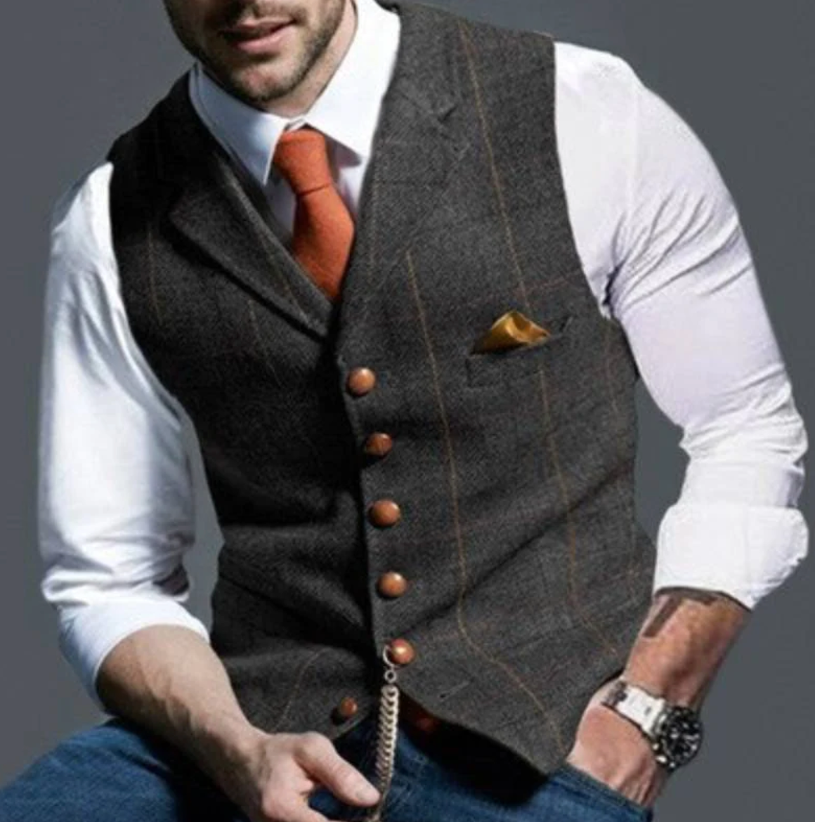 Drake | Men's Slim Fit Dress Vest - Image 8