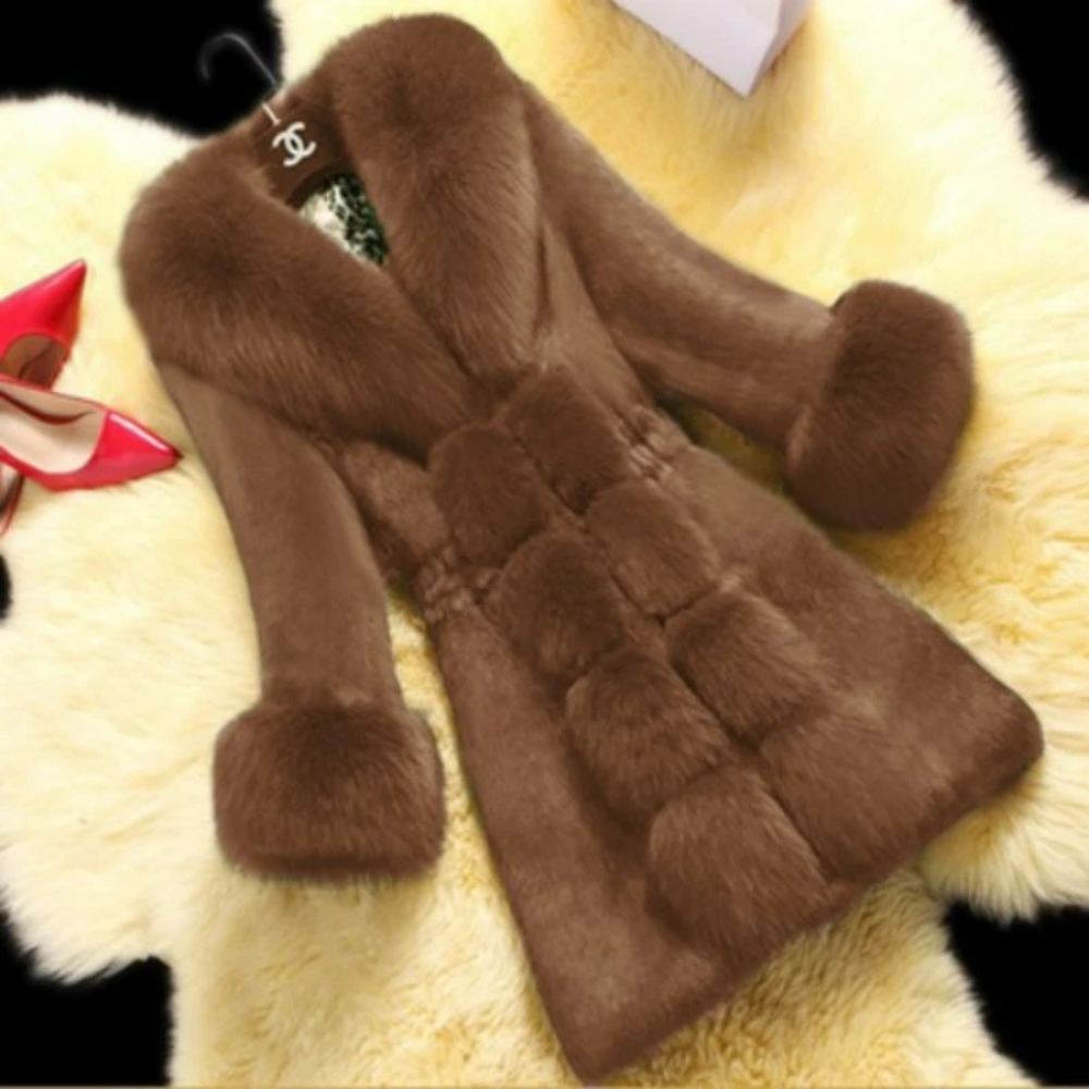 Lisa | Women's Long Faux Fur Coat - Image 7