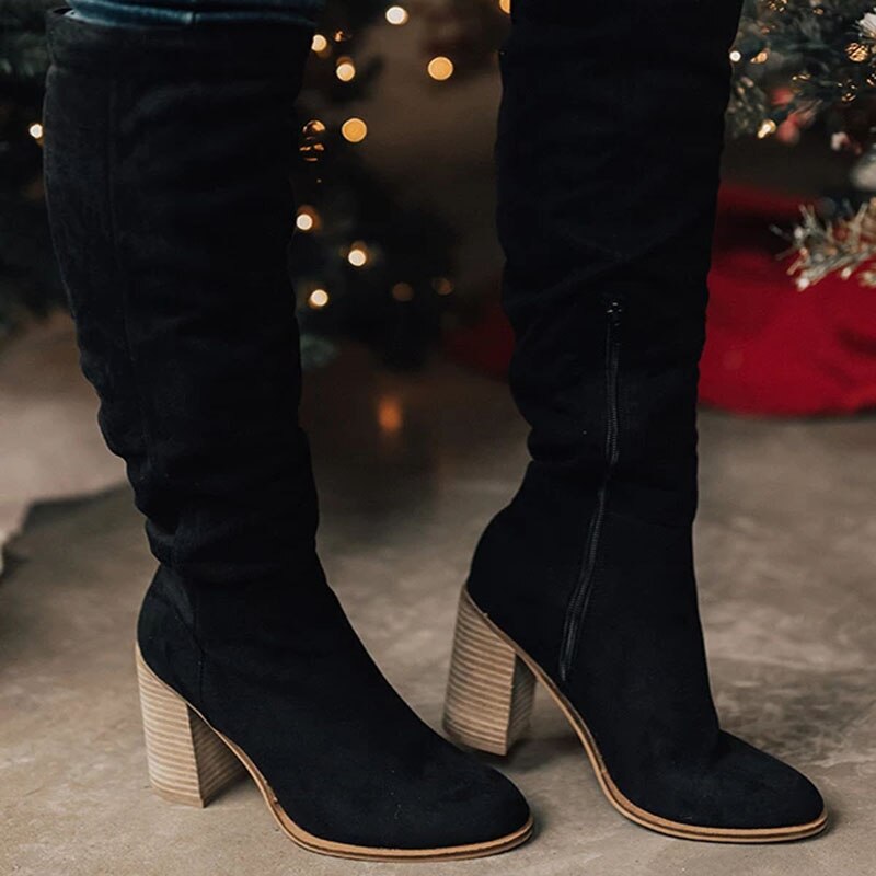 Kimberly | Women's Knee High Block Heel Boots - Image 3