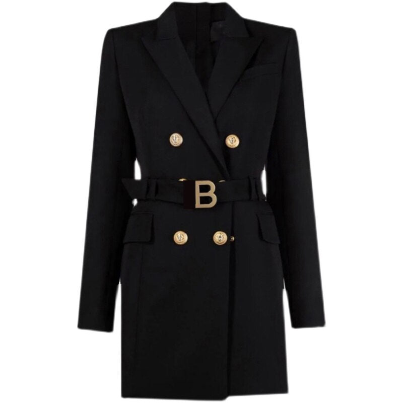 Michaela | Women's Belted Double-Breasted Coat - Image 1