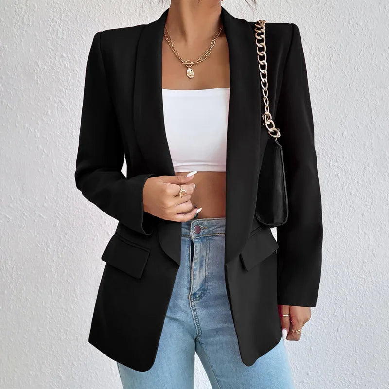 Bernice | Women's Open Front Long Sleeve Blazer - Image 2