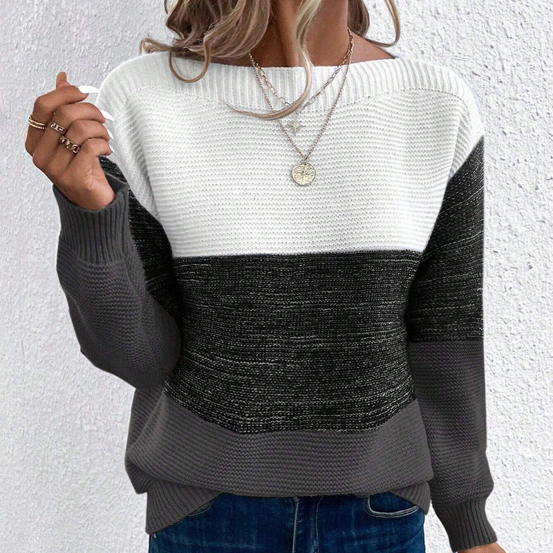 Ruby | Women's Color Block Long Sleeve Sweater - Image 2