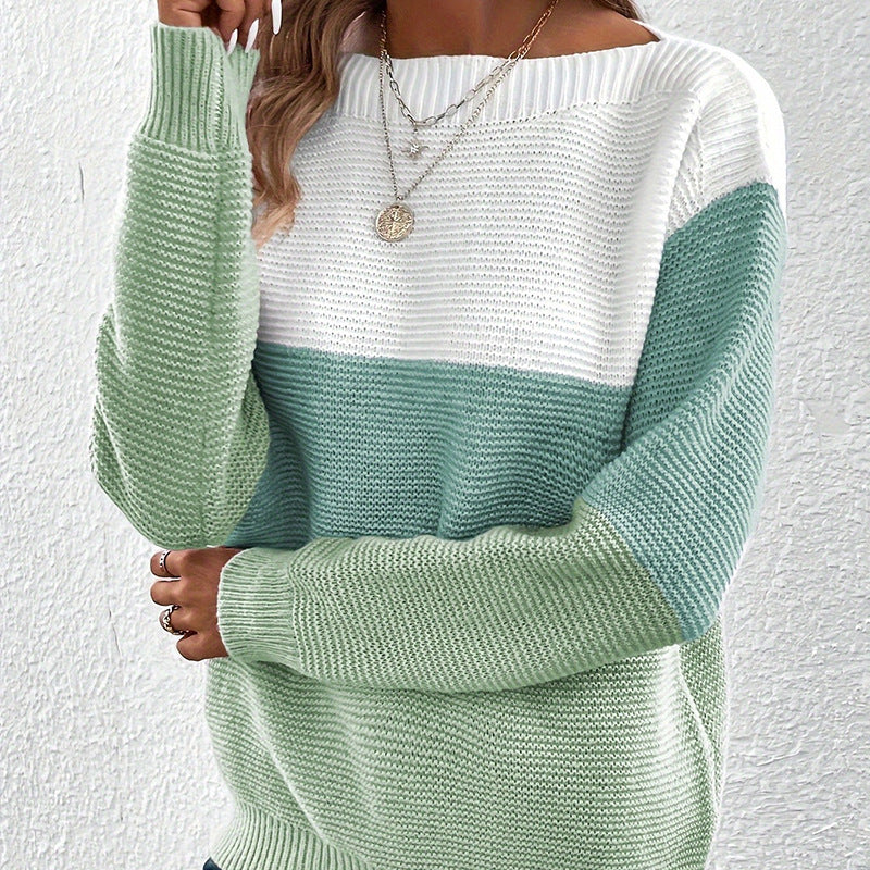 Ruby | Women's Color Block Long Sleeve Sweater - Image 3