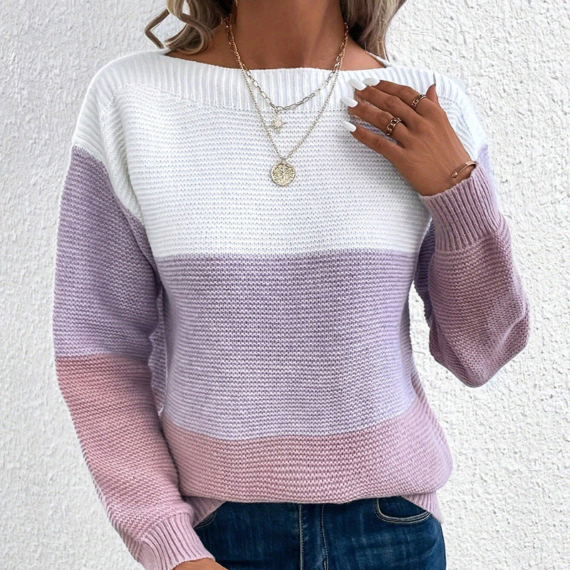 Ruby | Women's Color Block Long Sleeve Sweater - Image 5