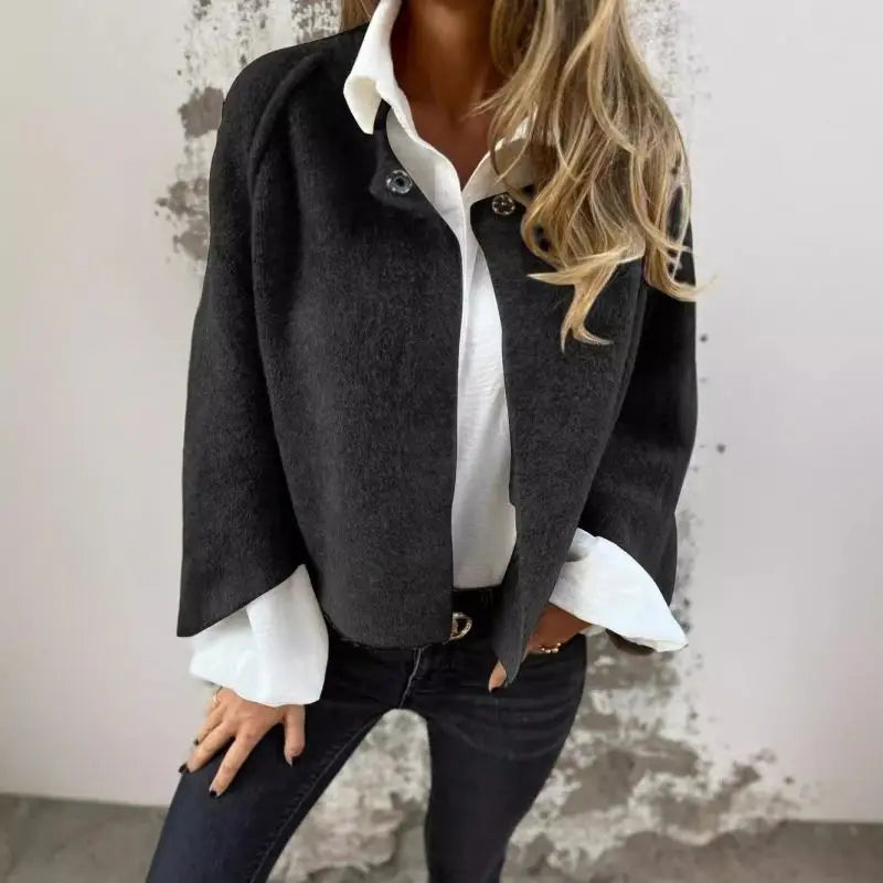 Melissa | Women's Cropped Open-Front Sweater Jacket - Image 4