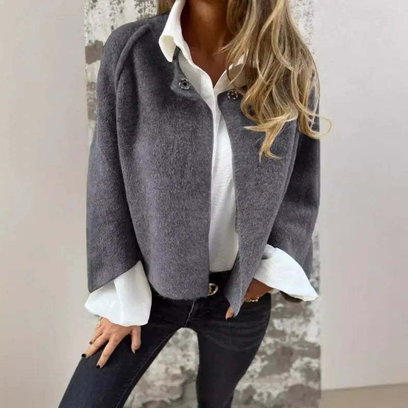 Melissa | Women's Cropped Open-Front Sweater Jacket - Image 6