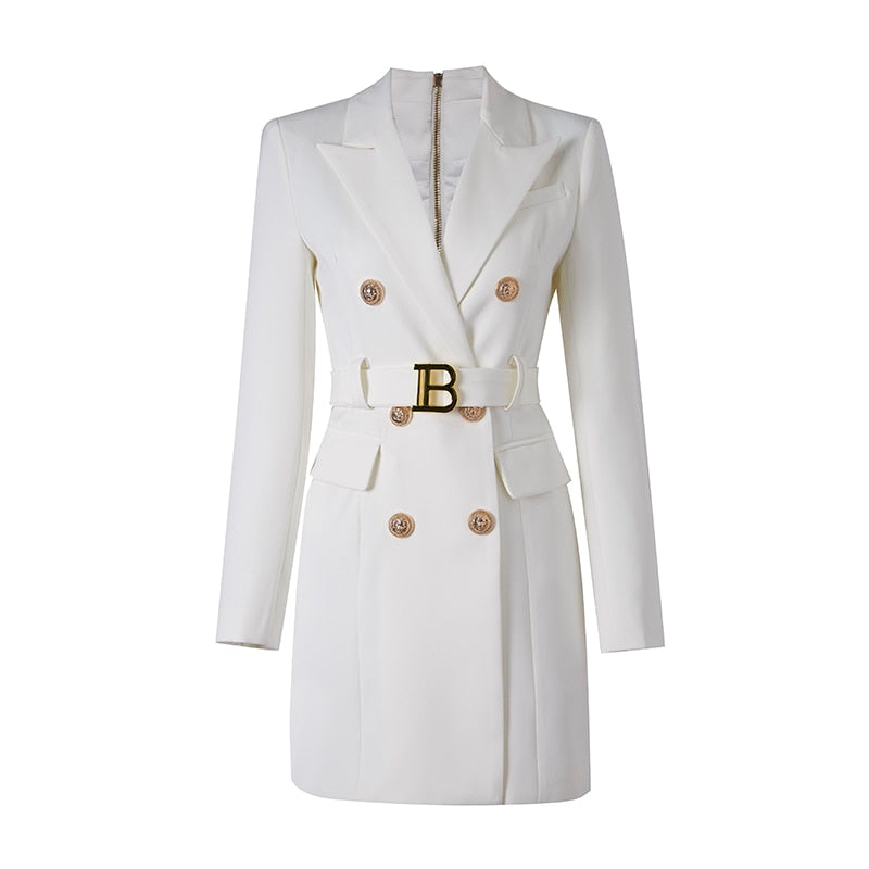 Michaela | Women's Belted Double-Breasted Coat - Image 4