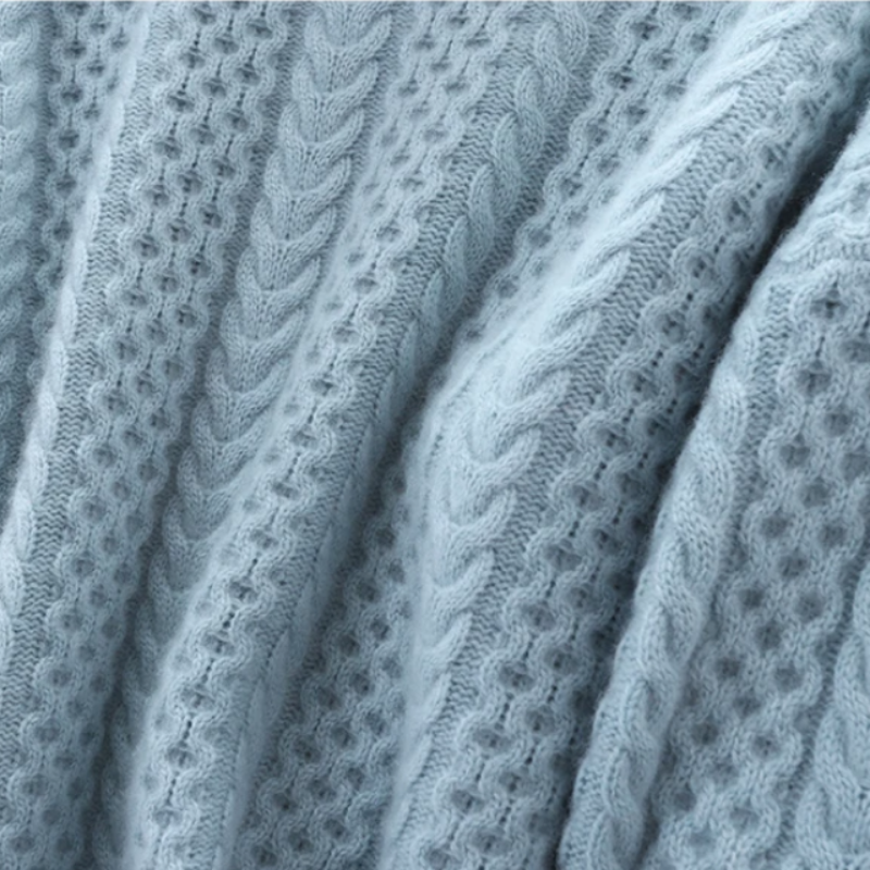 Loretta | Women's Cable Knit Turtleneck Sweater - Image 3