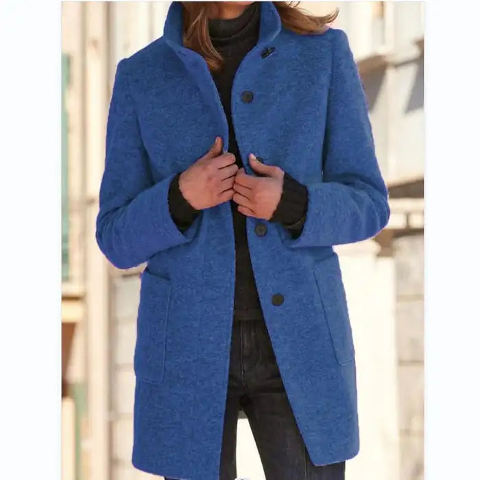 Gabriella | Women's Button Front Mid-Length Coat - Image 5