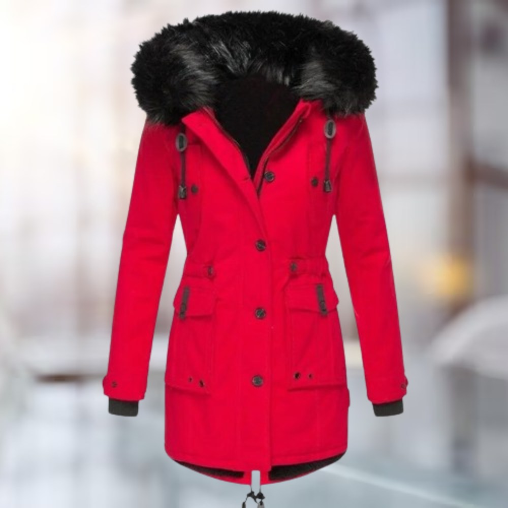 Gloria | Women's Faux Fur Hooded Parka Coat - Image 7