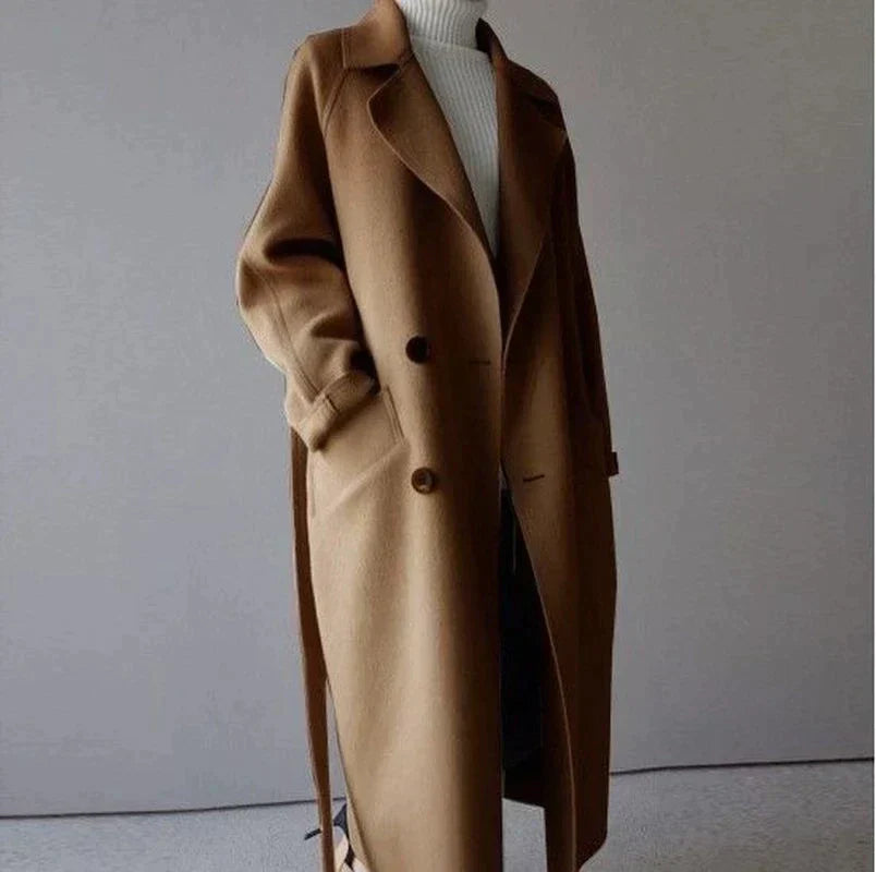 Tammy | Women's Double Breasted Long Coat - Image 5