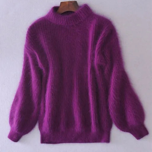 Mariah | Women's Balloon Sleeve Turtleneck Sweater - Image 4