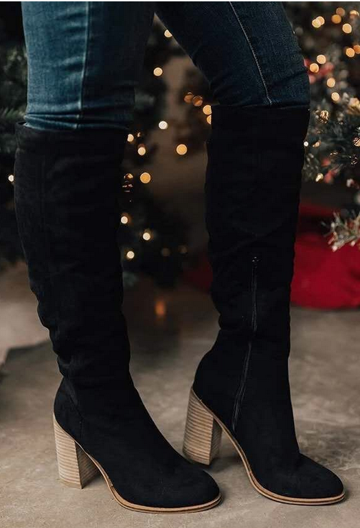 Kimberly | Women's Knee High Block Heel Boots - Image 5