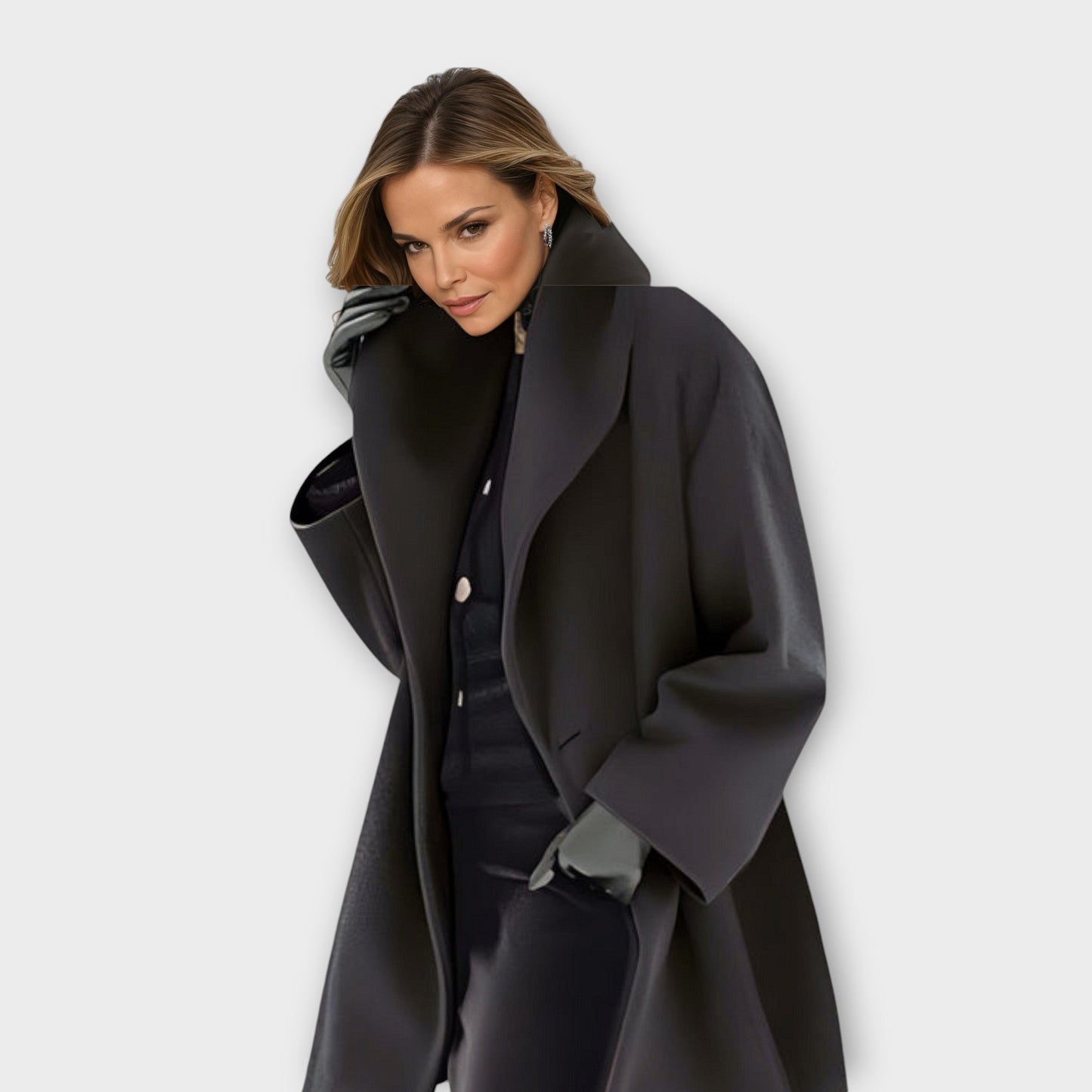 Bonnie | Women's Oversized Cocoon Coat - Image 3