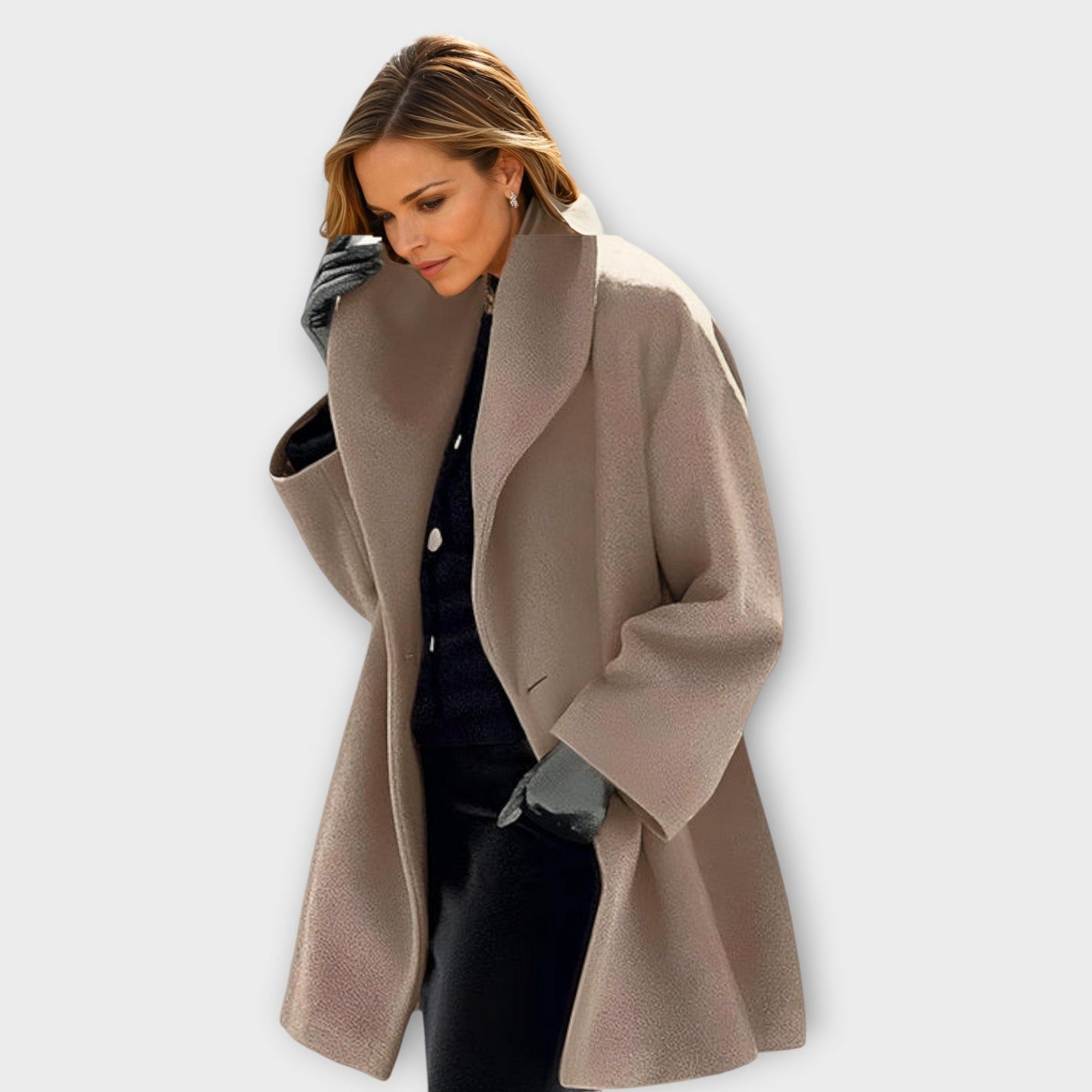Bonnie | Women's Oversized Cocoon Coat - Image 4