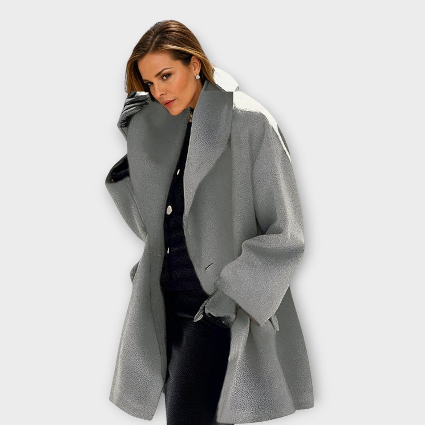 Bonnie | Women's Oversized Cocoon Coat - Image 5