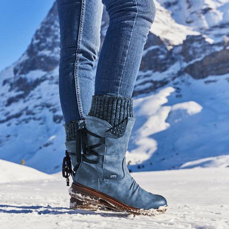 Esther | Women's Lace-Up Mid-Calf Slouch Boots - Image 10