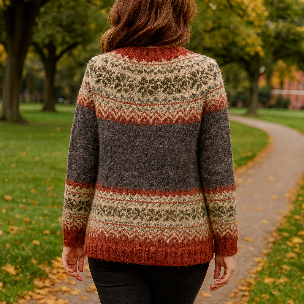 Libby | Women's Fair Isle Button-Front Cardigan - Image 4