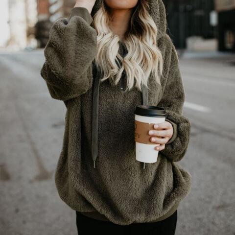 Alice | Women's Hooded Fleece Pullover Jacket - Image 3