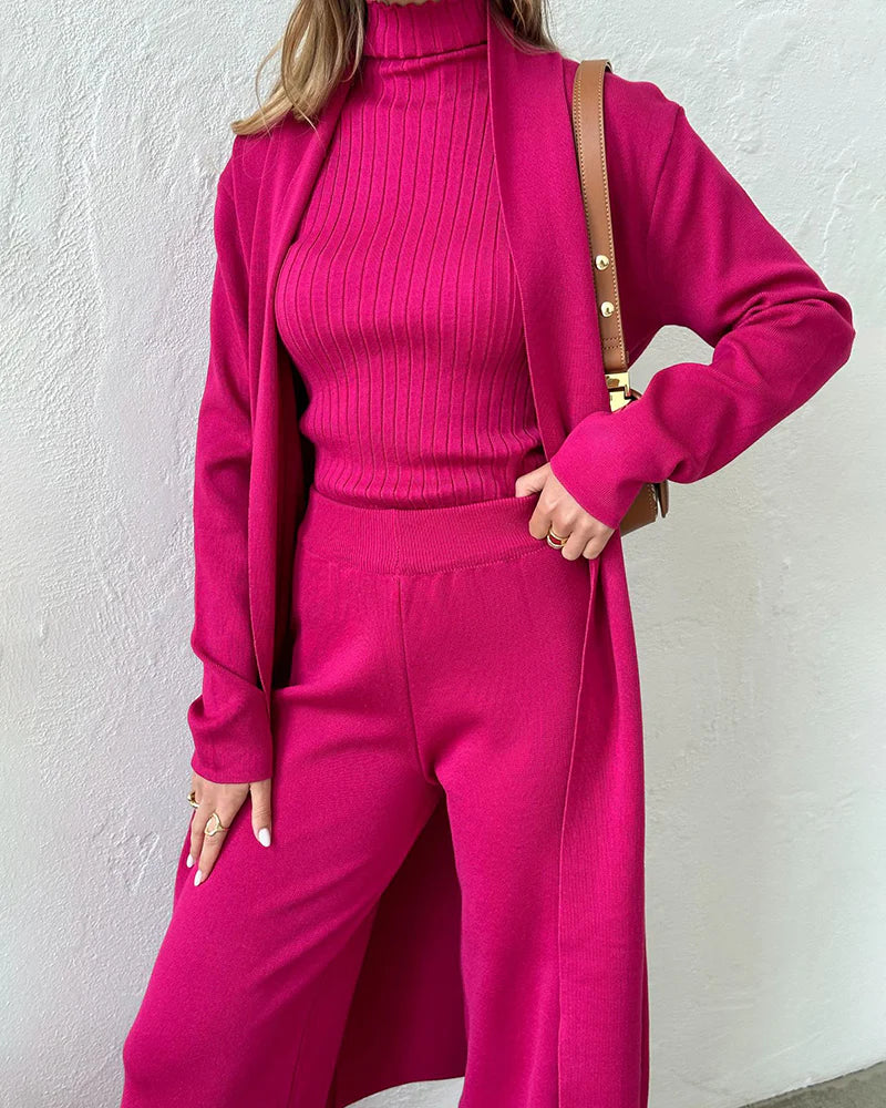 Allison | Women's Ribbed High Neck Lounge Set - Image 2