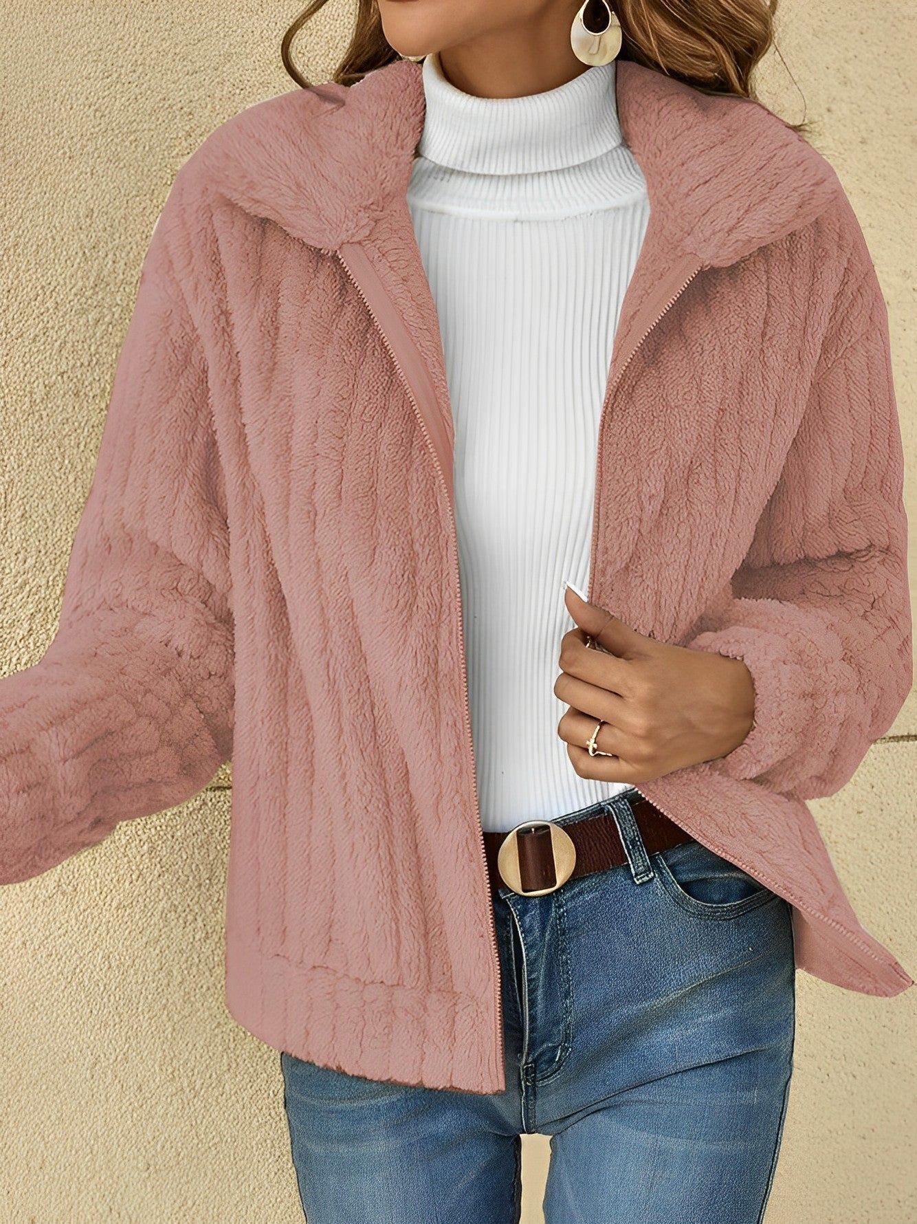 Abigail | Women's Zip-Up Relaxed Fit Jacket - Image 4