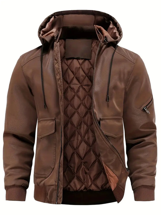 Archie | Men's Hooded Bomber Jacket - Image 1