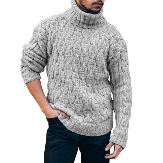 Lionel | Men's Turtleneck Cable Knit Sweater - Image 1