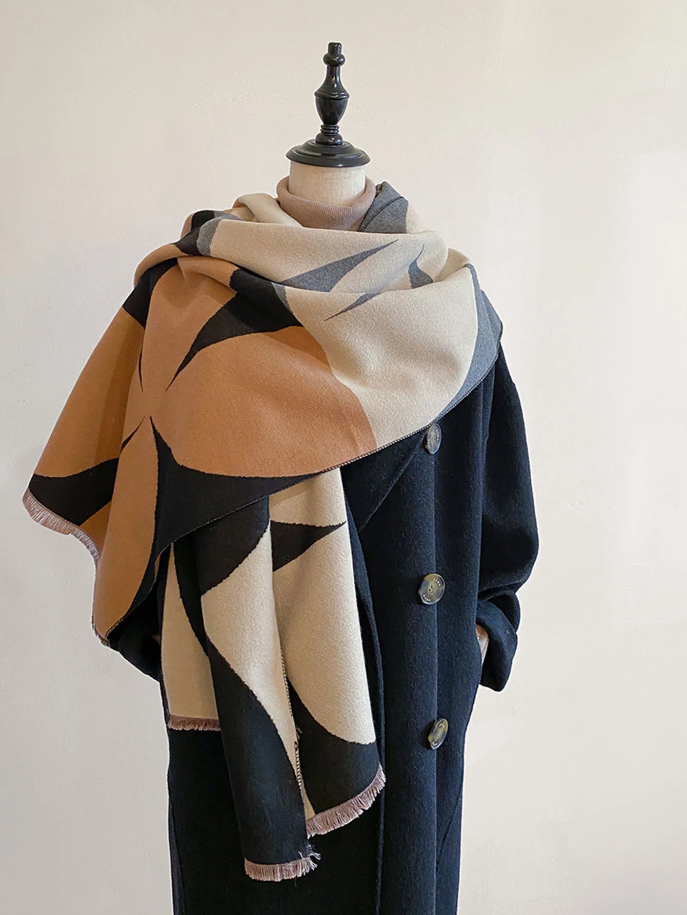 Vanessa | Women's Oversized Geometric Scarf - Image 6