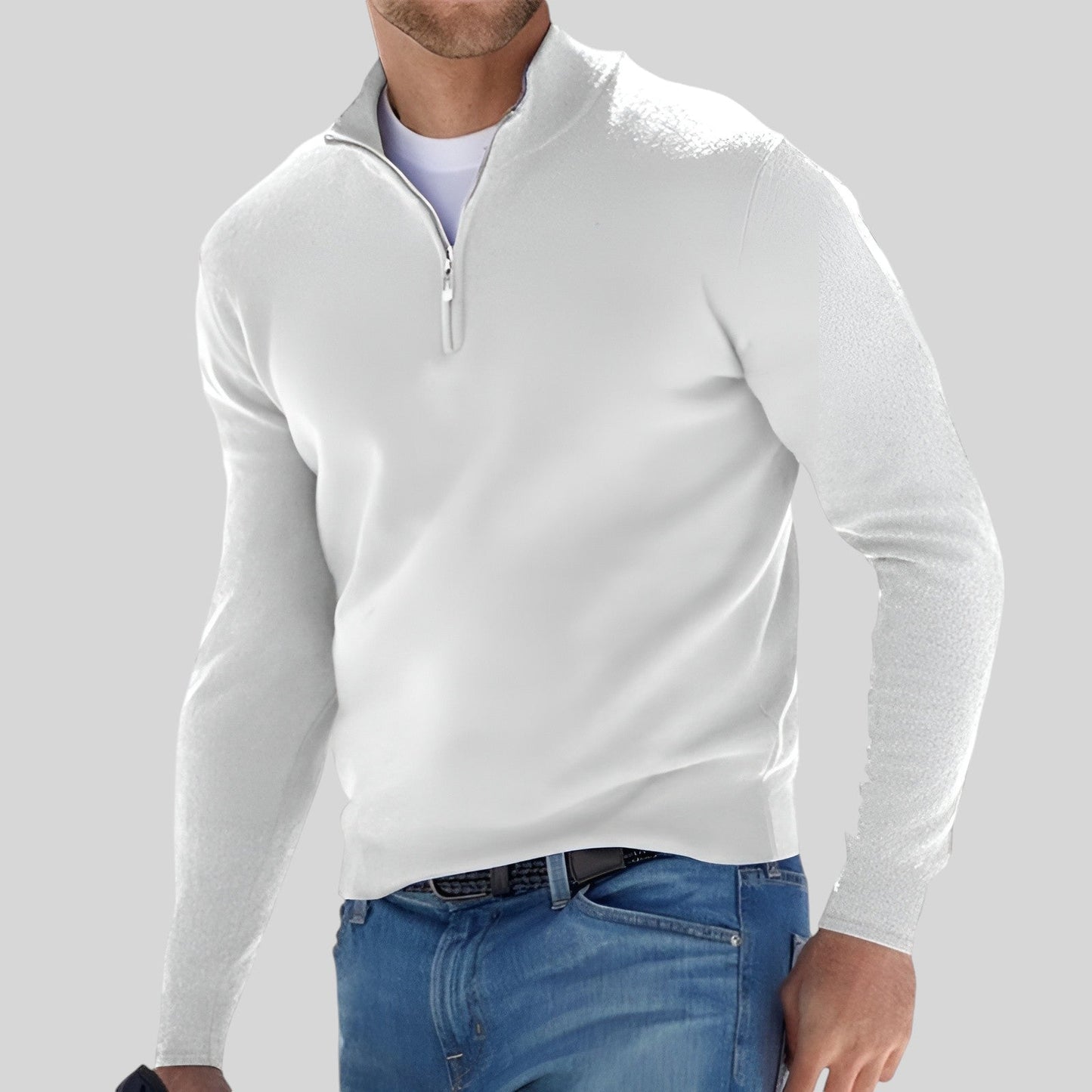 Eileen | Women's Quarter-Zip Relaxed Fit Pullover Sweater - Image 4