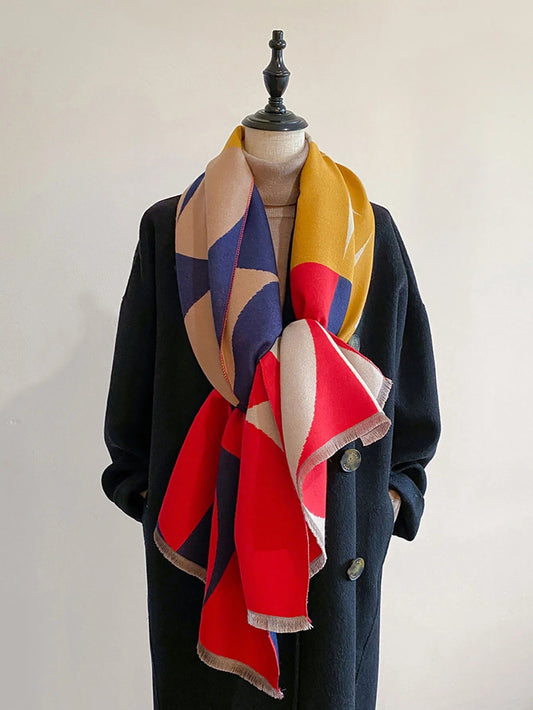 Vanessa | Women's Oversized Geometric Scarf - Image 1