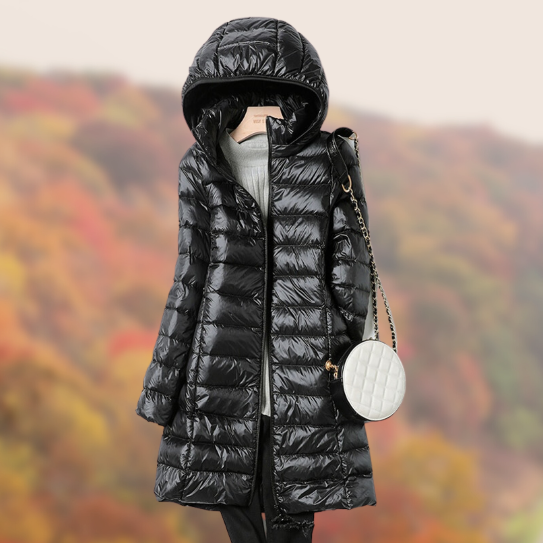 Keira | Women's Hooded Long Puffer Coat - Image 2