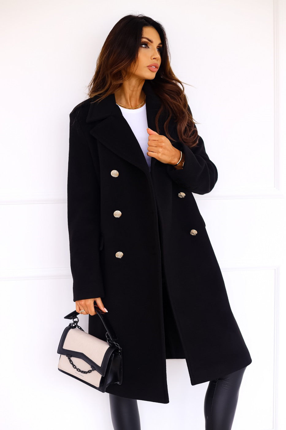 Lucille | Women's Double-Breasted A-Line Coat - Image 3