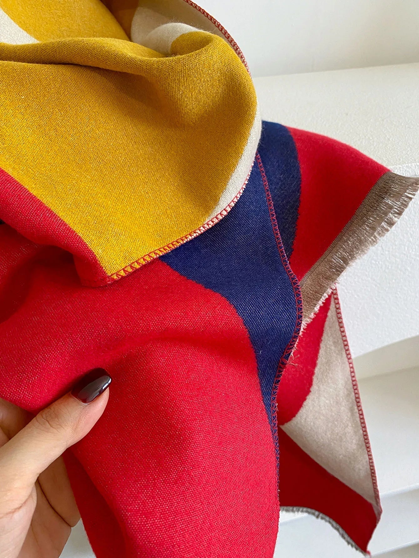 Vanessa | Women's Oversized Geometric Scarf - Image 3