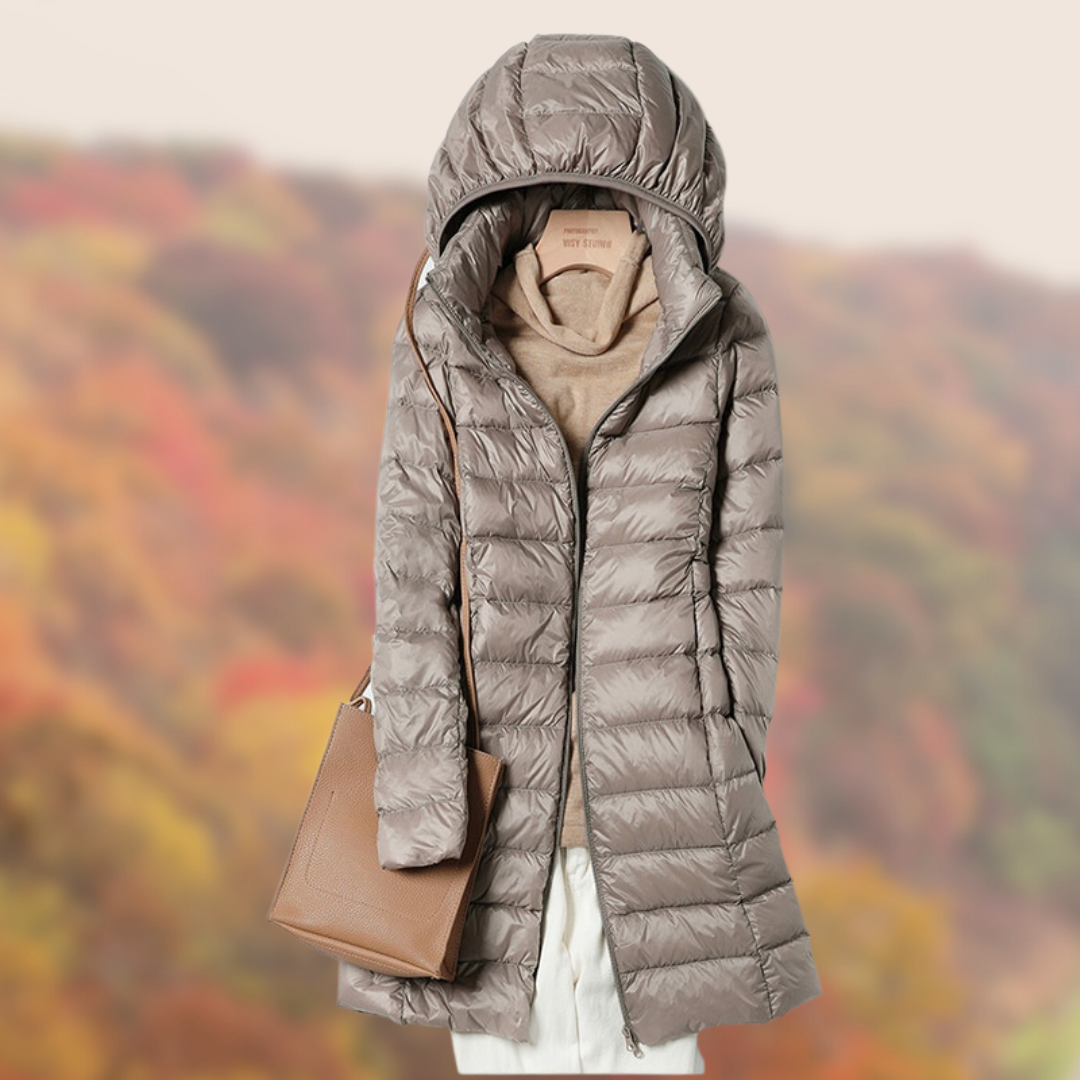 Keira | Women's Hooded Long Puffer Coat - Image 3