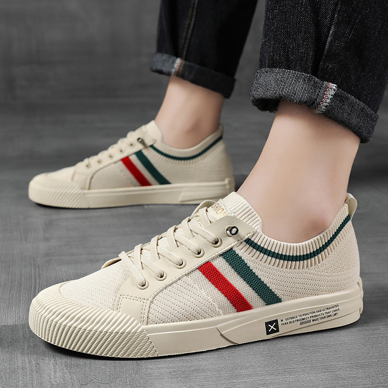 Men's Striped Lace-Up Sneakers - Image 3