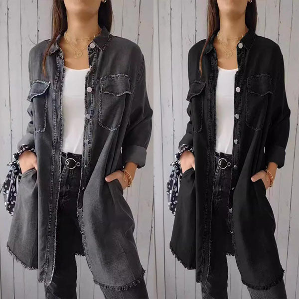 Charity | Women's Longline Denim Jacket - Image 8