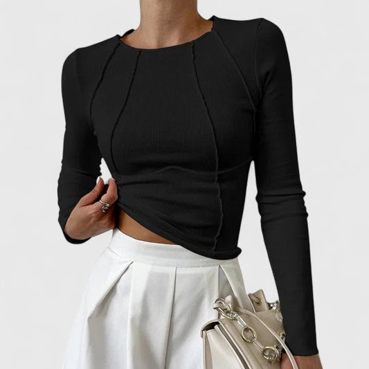 Courtney | Women's Fitted Ribbed Top - Image 1