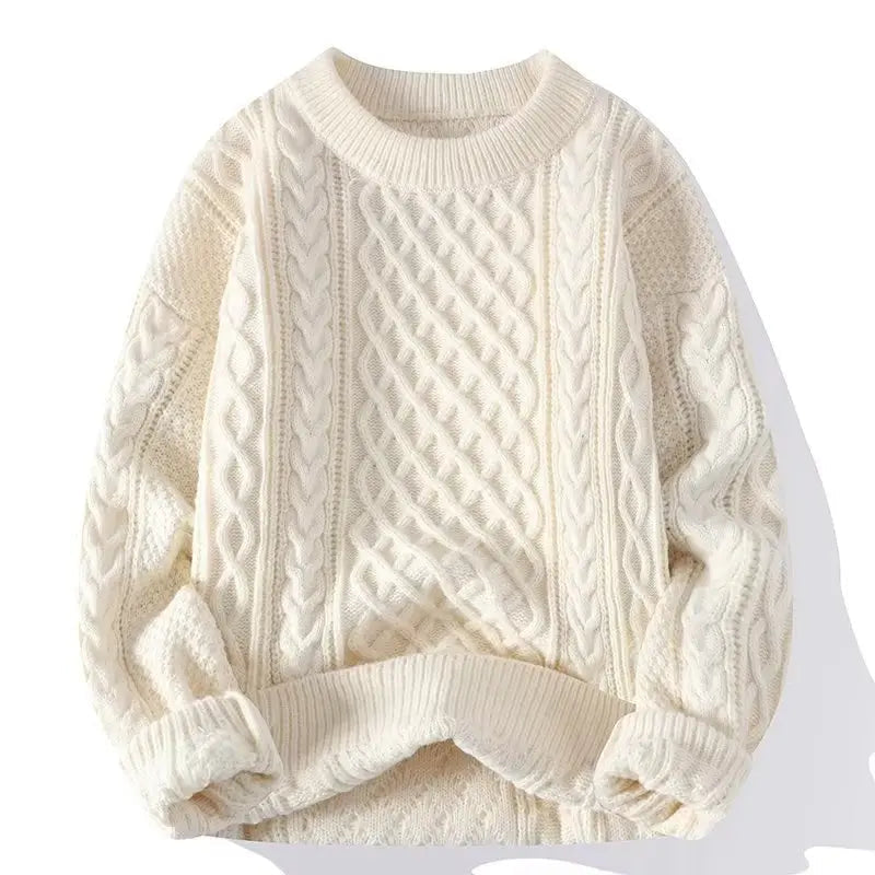 Bennett | Men's Crew Neck Cable Knit Sweater - Image 1
