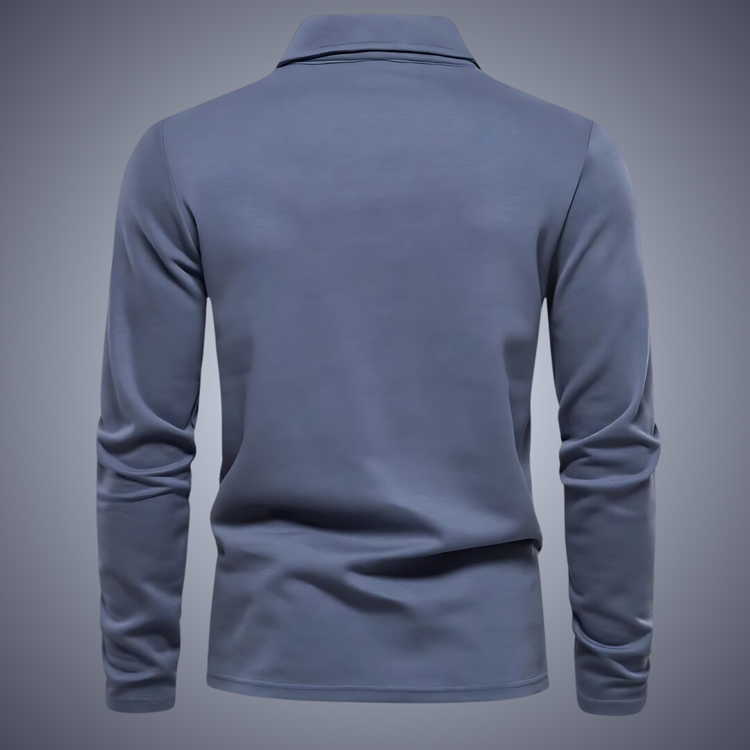 Dexter | Men's Long Sleeve Polo Shirt - Image 5