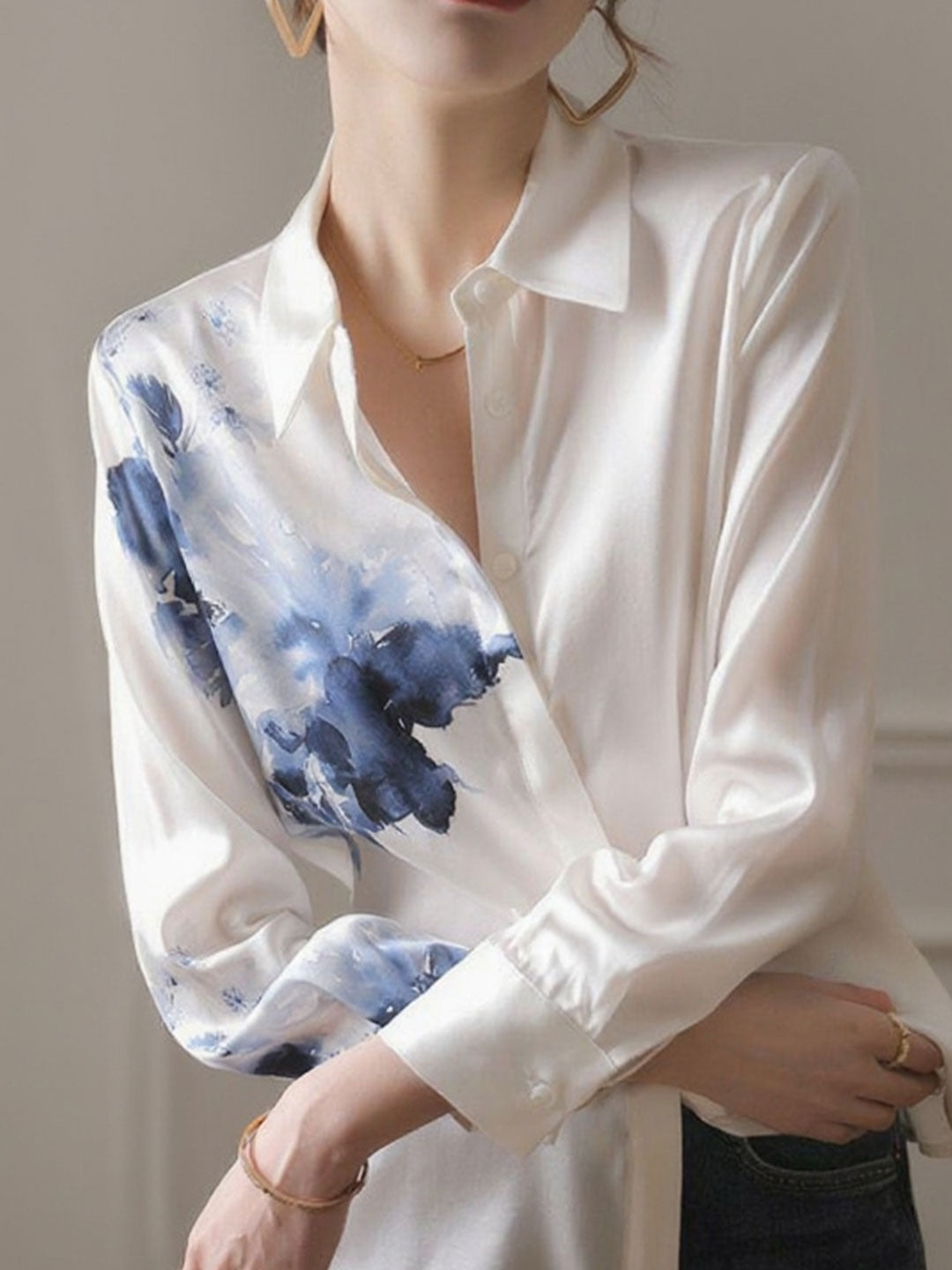 Crystal | Women's Button-Down Blouse - Image 2