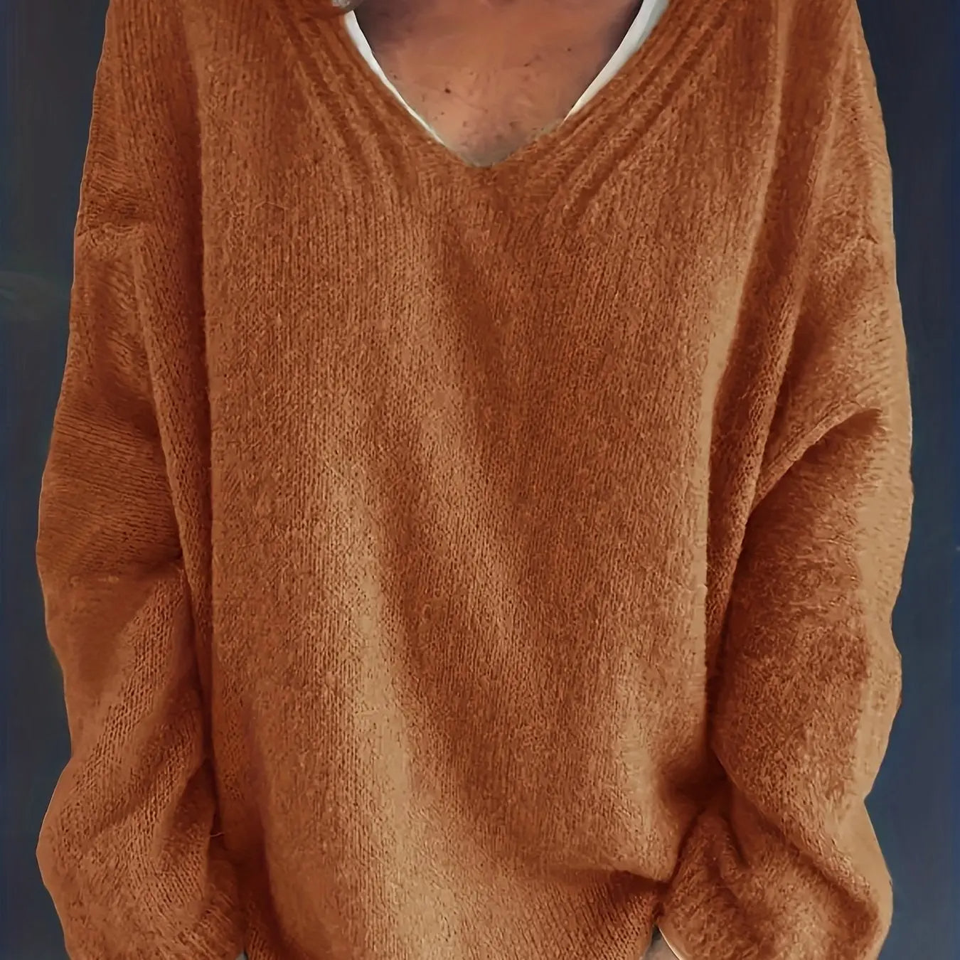 Tessa | Women's Oversized V-Neck Sweater - Image 1